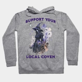 Support your Local Coven Witchy Halloween Hoodie